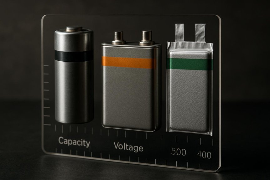 capacity voltage energy density explained