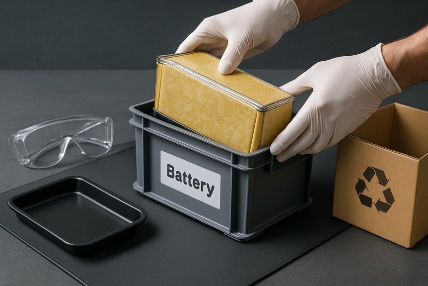 safe labeled isolated battery precautions