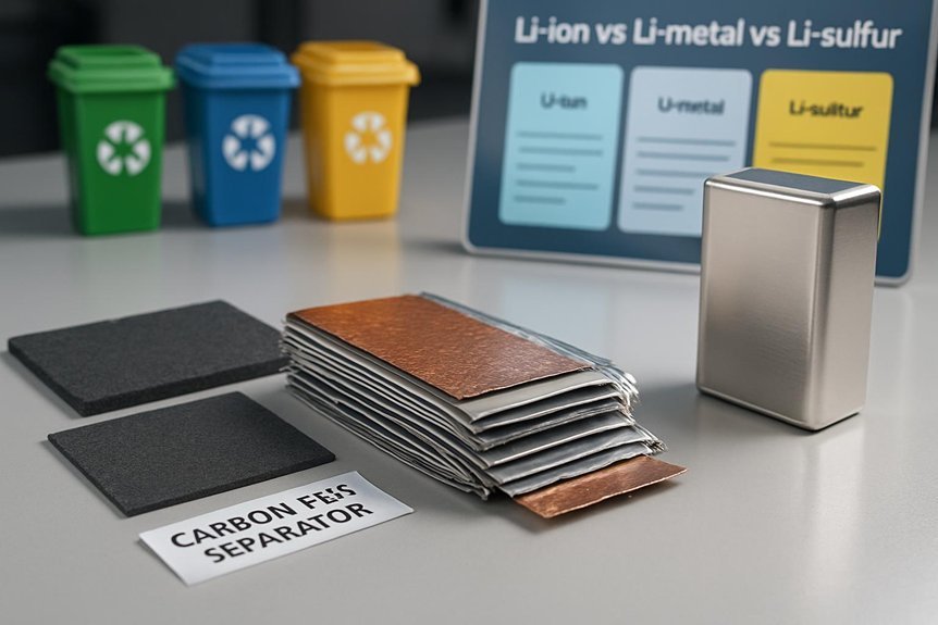 type specific lithium battery recycling distinctions