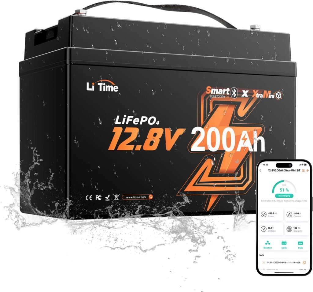 Litime Pack 12V 165Ah Bluetooth Lithium Battery for RV and Marine, Group Size with 1.65X Energy LiFePO4 Battery Higher Energy Density, Perfect for Trolling Motors, Boat, Solar etc. Litime Pack 12V 165Ah Bluetooth Lithium Battery for RV and Marine, Group Size with 1.65X Energy LiFePO4 Battery Higher Energy Density, Perfect for Trolling Motors, Boat, Solar etc.