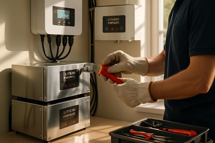 visual inspection battery check secure connections