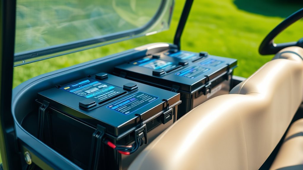 battery features for golf carts