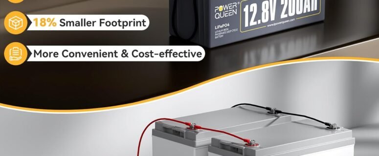 Power Queen 12V 200Ah PLUS LiFePO4 Deep Cycle Lithium Battery